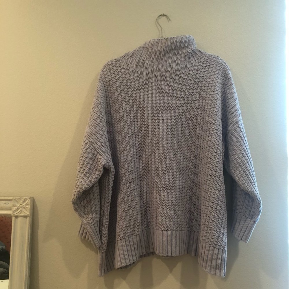 Lavendar chenille turtleneck sweater - Picture 4 of 4